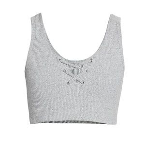 Year of Ours Football Lace-Up Rib-Knit Bralette